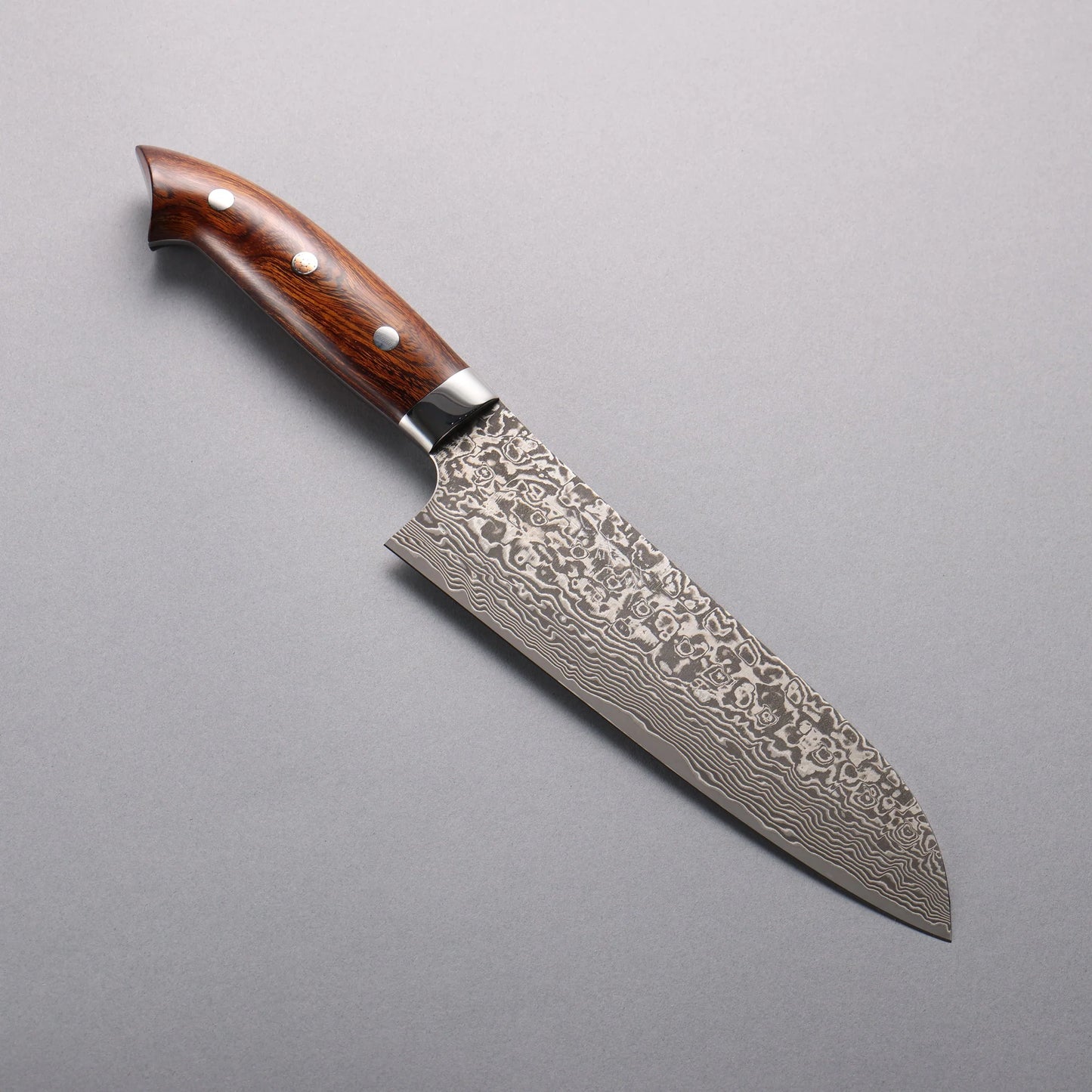 Thương hiệu Takeshi Saji SG2 Thép Damascus đen Dao đa năng Santoku 180mm chuôi dao gỗ Lim (Nomura style mới)