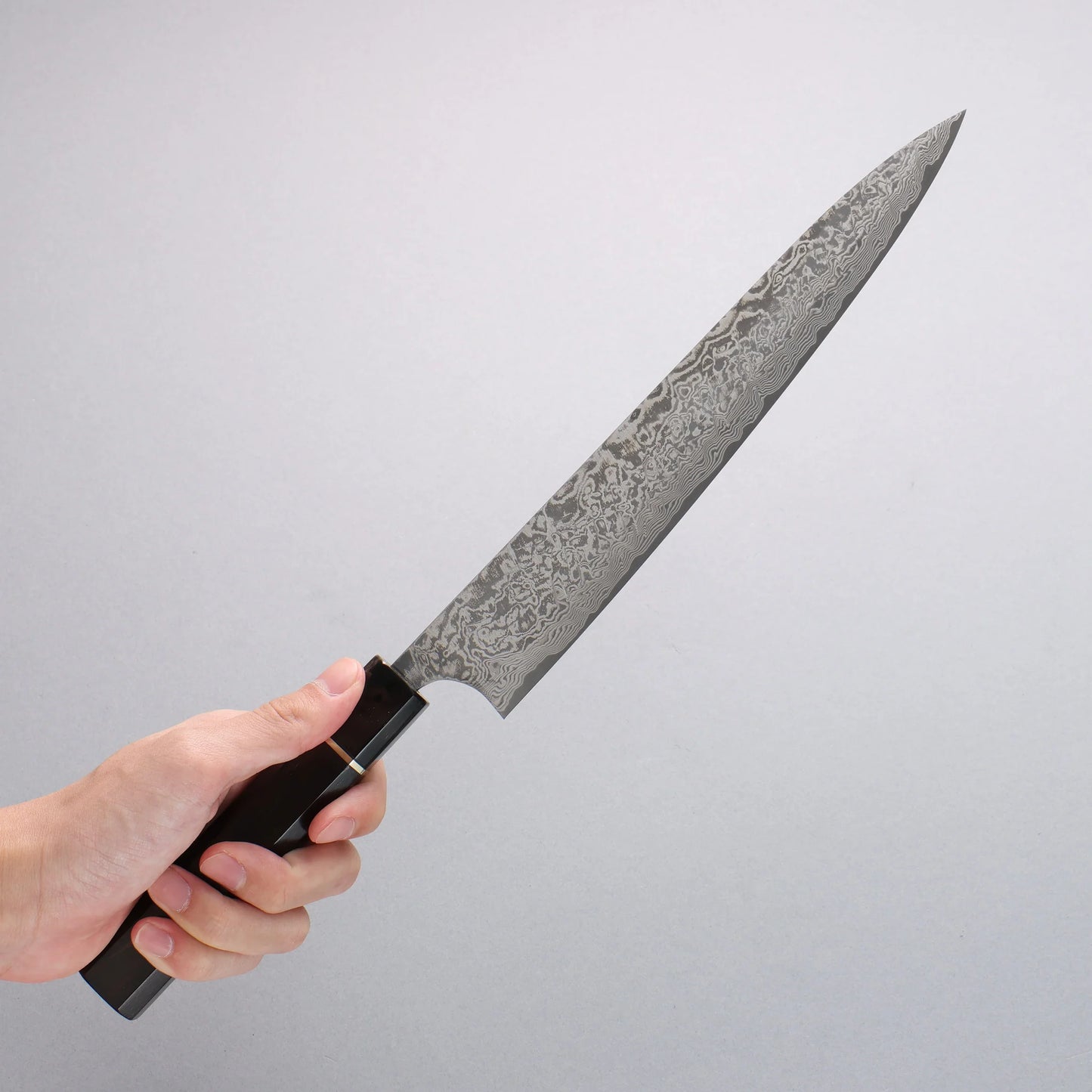 Thương hiệu Takeshi Saji SG2 Thép Damascus đen Dao lọc gân chuyên dụng Sujihiki 240mm chuôi dao gỗ Mun