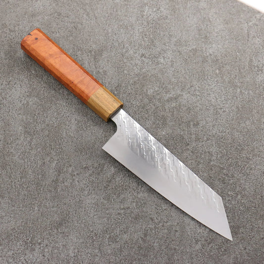 Thương hiệu Takeshi Saji Samurai thép SPG STRIX Dao rèn thủ công đánh bóng hoàn thiện Dao đa năng Bunka 165mm chuôi dao gỗ Quince (bọc: Palo Santo)