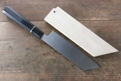Thương hiệu Sakai Takayuki Honyaki Thép xanh No.2 Tráng gương  Dao gọt vỏthái rau chuyên dụng Mukimono dao Nhật 180mm chuôi dao gỗ Mun có đính vòng Có kèm bao