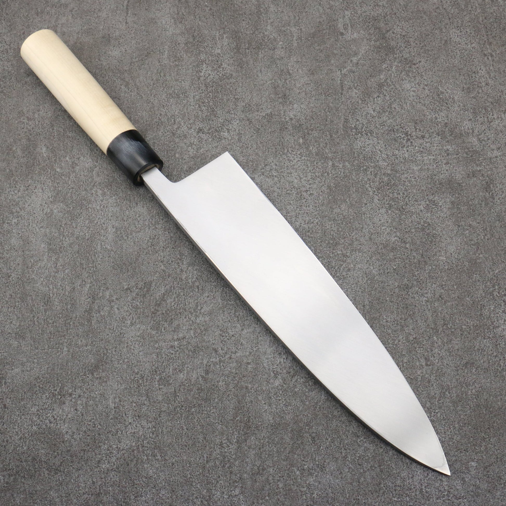 Takayuki Sakai Kubota Sculpture Year Year Year Year Year Old White Steel Deba Knife 300MM Pak Pattern 堺 孝行 窪田彫刻 年年歳歳 白ニ鋼 出刃包丁 300MM 朴柄 Free ship - Thương hiệu Sakai Takayuki Kubota điêu khắc thép trắng Dao làm cá chuyên dụng Deba 300mm chuôi dao gỗ Mộc Lan