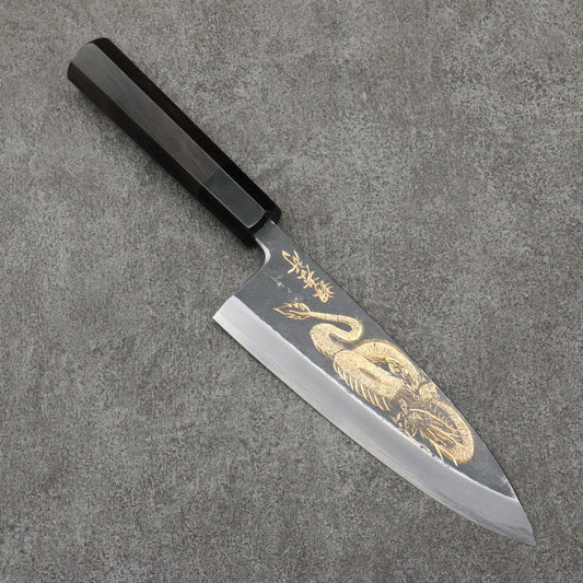 Free ship - Thương hiệu Sakai Takayuki thép trắng No.2 Đen Dao làm cá chuyên dụng Deba 180mm chuôi dao gỗ Mun