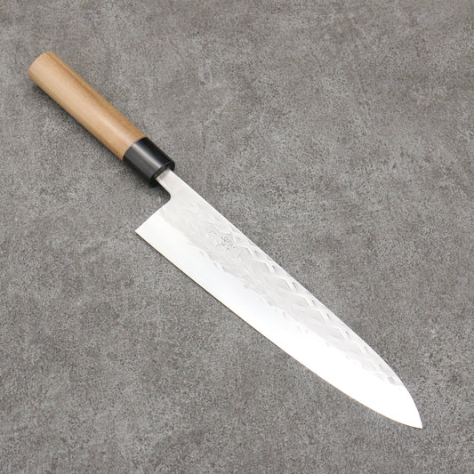 Tadafusa SLD Steel Hammered Gyuto Knife 240MM Walnut Handle タダフサ SLD鋼 鎚目 牛刀包丁 240MM ウォルナット柄 Free ship - Dao đa năng Gyuto 240mm chuôi dao gỗ cây Óc Chó thương hiệu Tadafusa búa thép SLD dao rèn thủ công