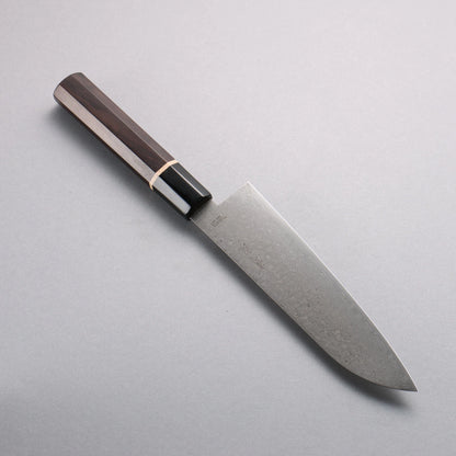 Thương hiệu Toshitaka Seisuke thép VG10 15 lớp Dao đa năng Santoku 180mm chuôi dao gỗ mun (vòng phong, mõm trâu)