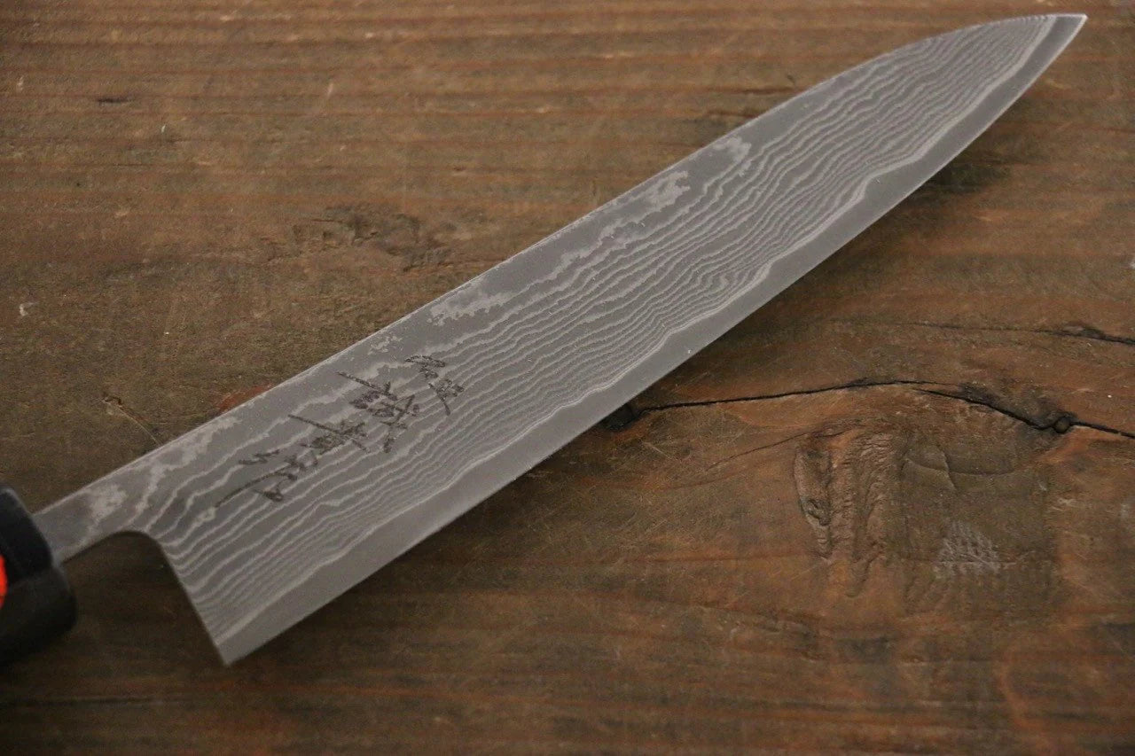 Thương hiệu Tanaka Shigeki Habazan thép SG2 Dao nhỏ Petty Damascus 150MM chuôi dao gỗ mun