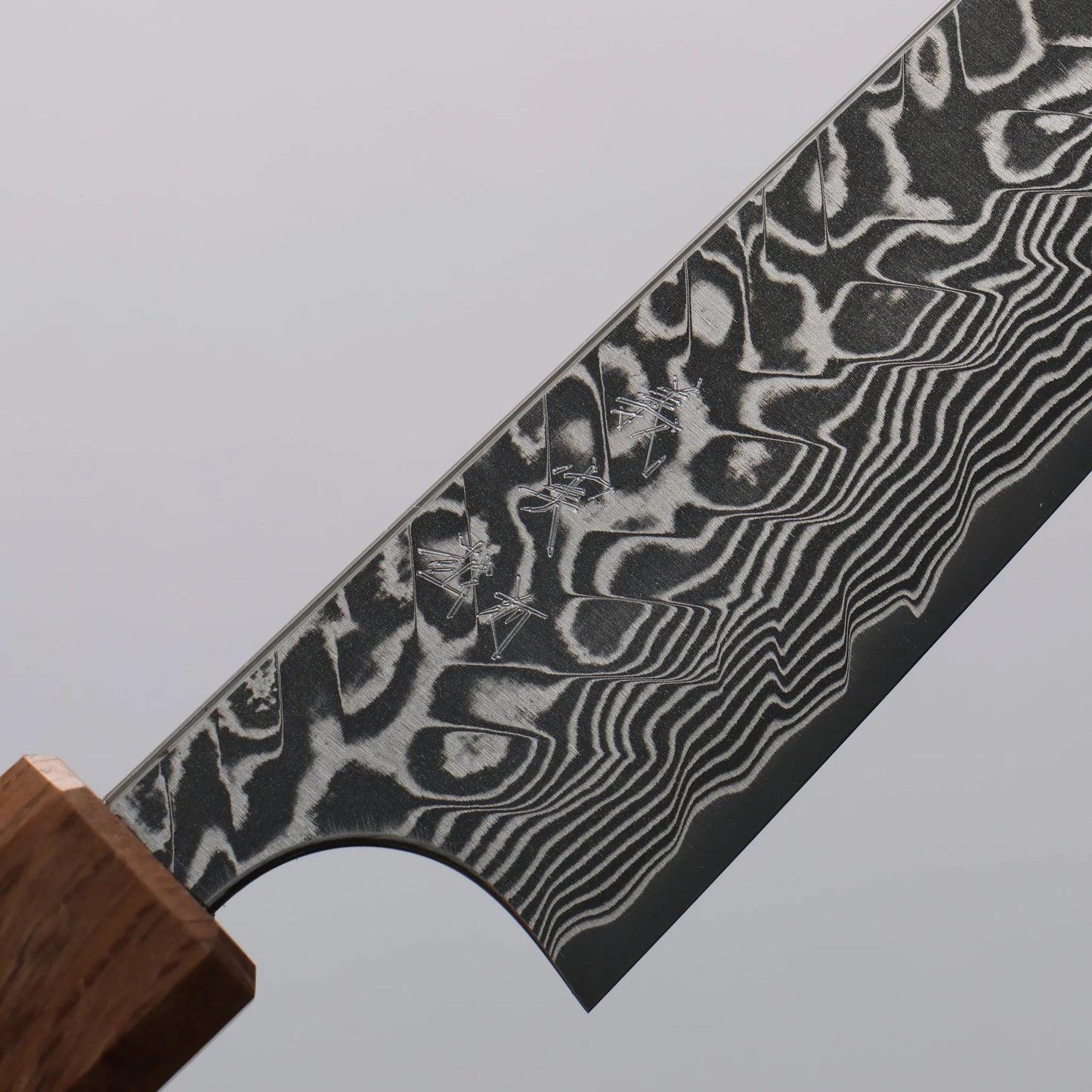 Thương hiệu Yoshimi Kato SG2 Thép Damascus đen Dao nhỏ đa năng Petty 120mm chuôi dao gỗ paddock (có vòng màu ngọc lam)