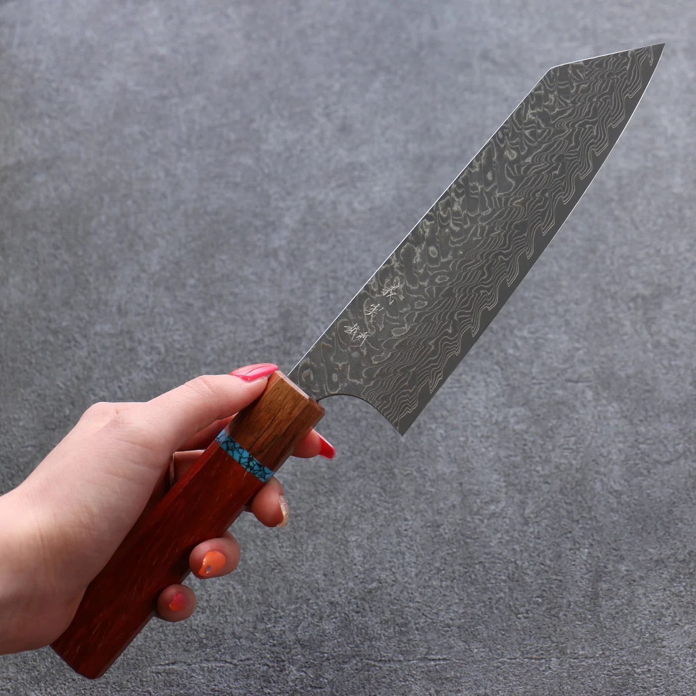 Thương hiệu Yoshimi Kato R2/SG2 Thép Damascus Dao đa năng Bunka dao Nhật 170mm