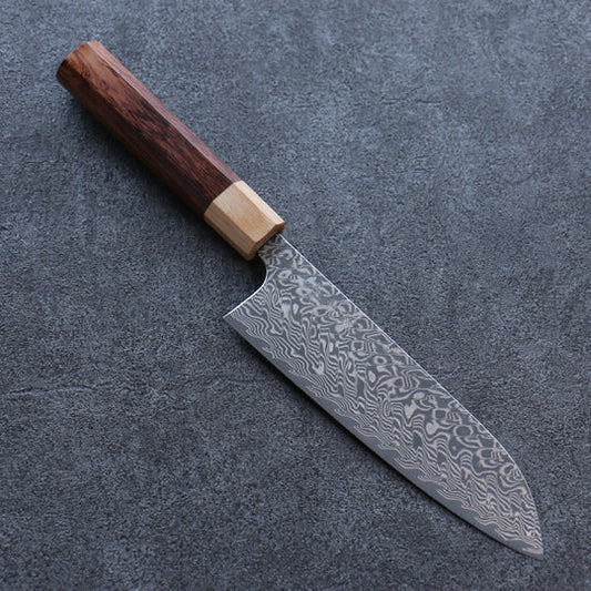 Thương hiệu Yoshimi Kato R2/SG2 Thép Damascus Dao đa năng Santoku dao Nhật 170mm chuôi dao Honduras