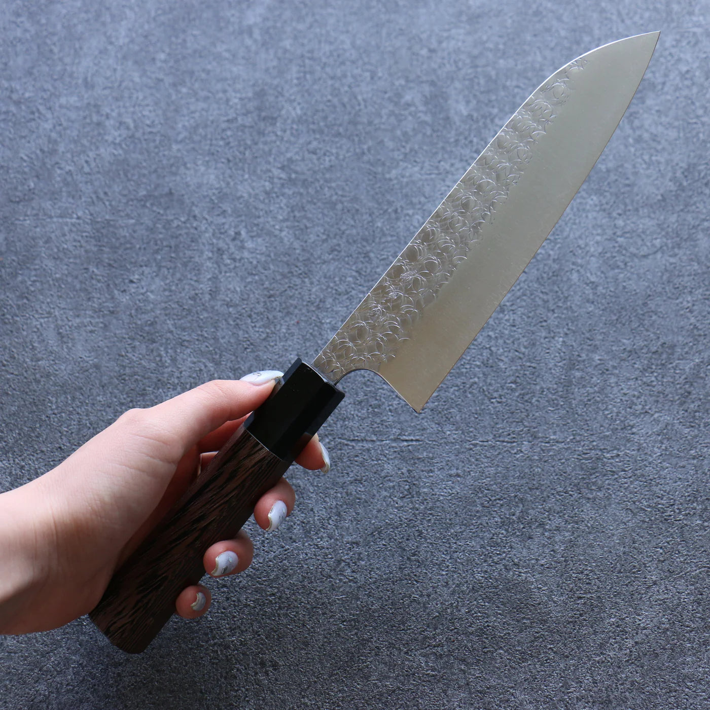 Thương hiệu Yoshimi Kato thép R2/SG2 dao rèn thủ công Dao đa năng Santoku dao Nhật 165mm chuôi dao gỗ Wenge