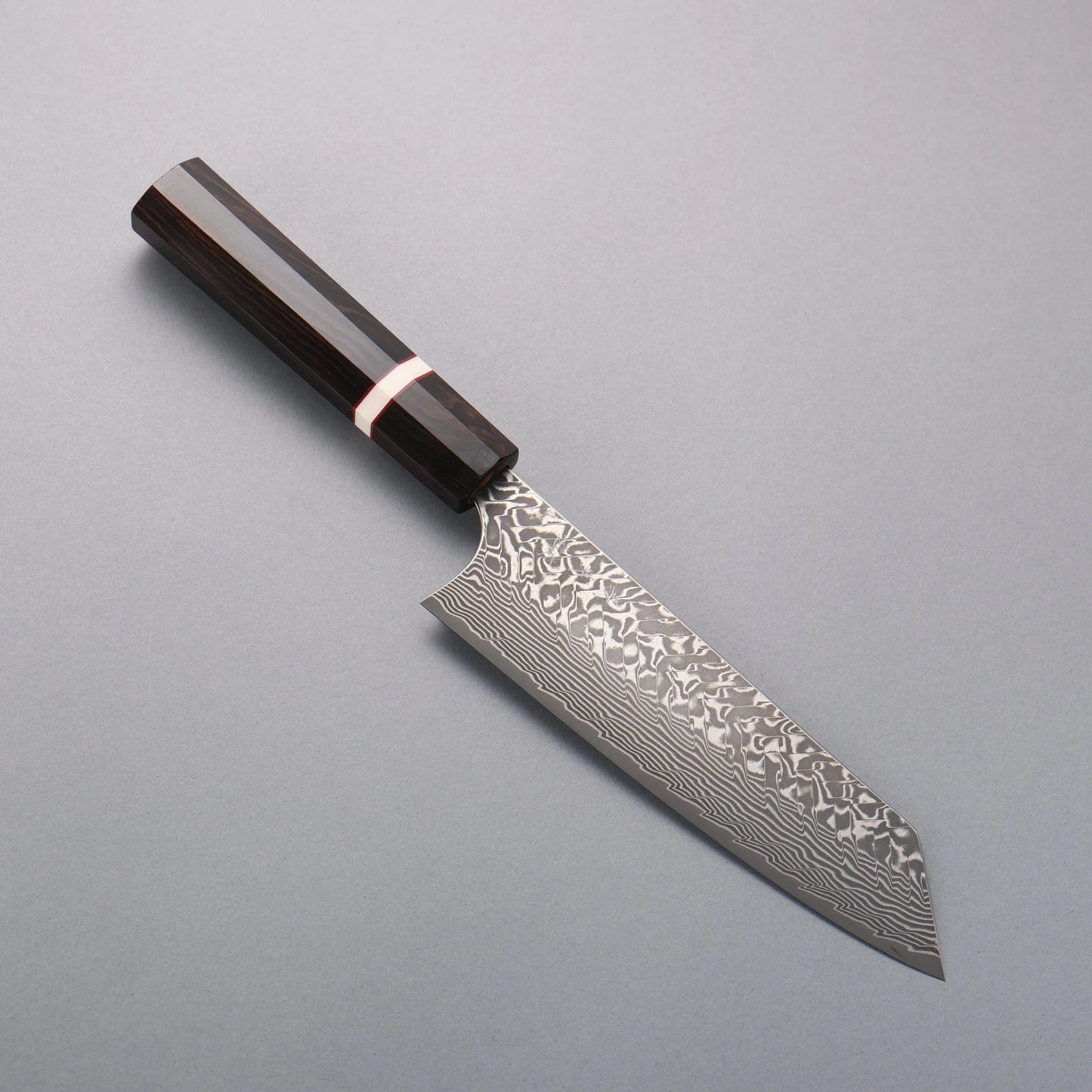 Thương hiệu Yoshimi Kato SG2 Thép Damascus đen Dao đa năng Bunka 170mm chuôi dao tay cầm gỗ đen (vòng trắng)