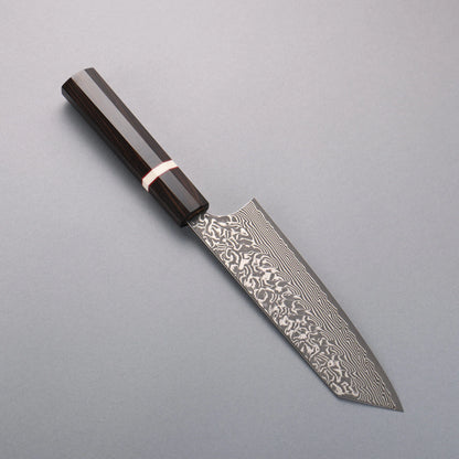 Thương hiệu Yoshimi Kato SG2 Thép Damascus đen Dao đa năng Bunka 170mm chuôi dao tay cầm gỗ đen (vòng trắng)