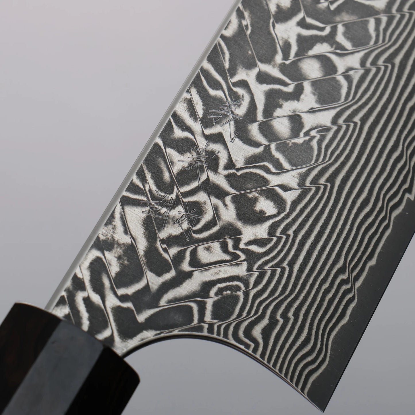 Thương hiệu Yoshimi Kato SG2 Thép Damascus đen Dao đa năng Bunka 170mm chuôi dao tay cầm gỗ đen (vòng trắng)