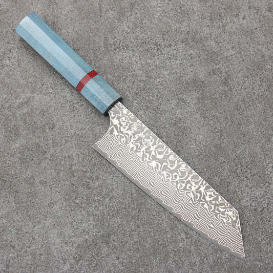 Free ship - Thương hiệu Yoshimi Kato SG2 Thép Damascus đen Dao đa năng Bunka 170mm chuôi dao gỗ Stabilized (một loại gỗ được kết hợp độc đáo giữa gỗ tự nhiên và nhựa Thông)