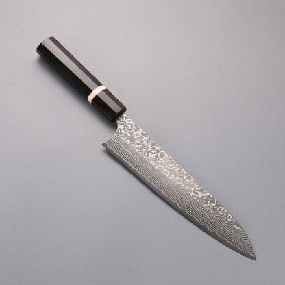 Thương hiệu Yoshimi Kato SG2 Dao đa năng Gyuto thép Damascus màu đen 210mm chuôi dao gỗ mun (Vòng trắng)