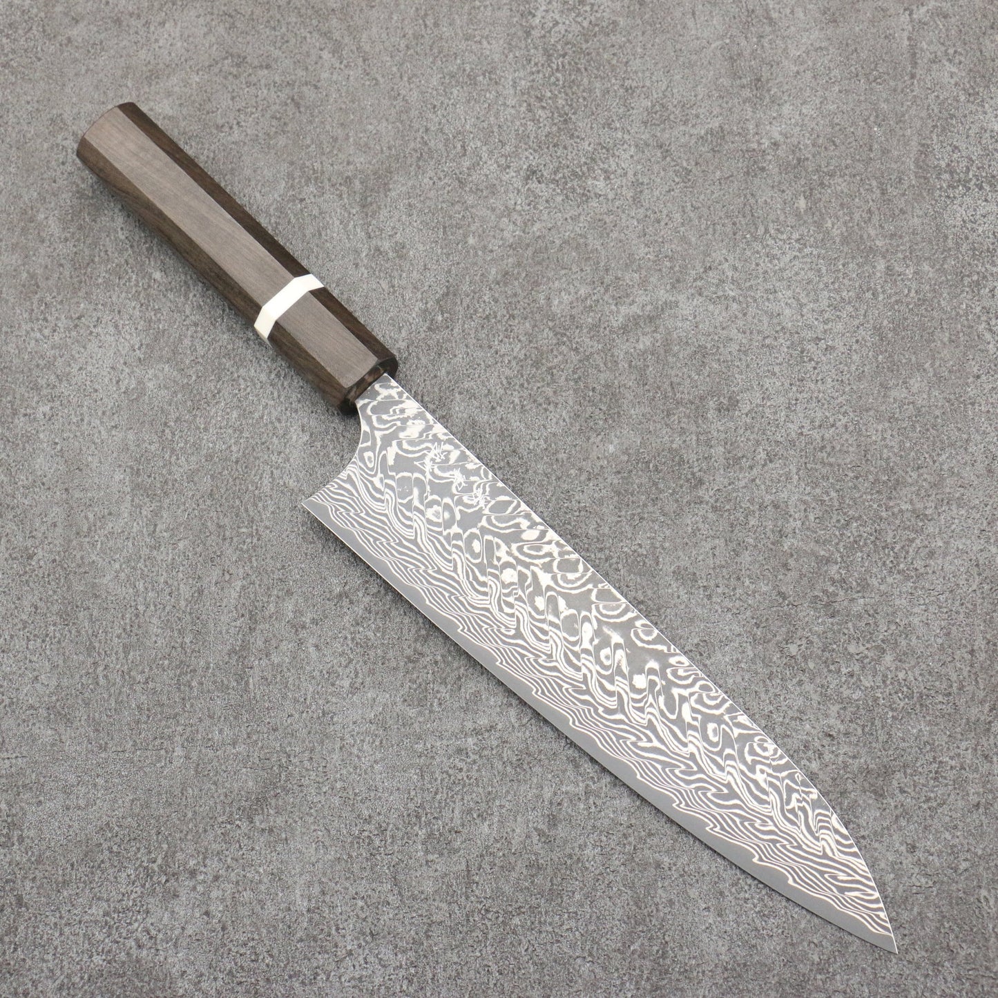 Free ship - Thương hiệu Yoshimi Kato SG2 Thép Damascus đen Dao đa năng Gyuto 210mm