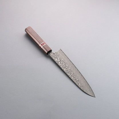 Thương hiệu Yoshimi Kato thép SG2 màu đen Damascus Dao đa năng chuyên dụng Gyuto 210mm chuôi dao gỗ cẩm lai (Vòng ngọc lam đỏ)