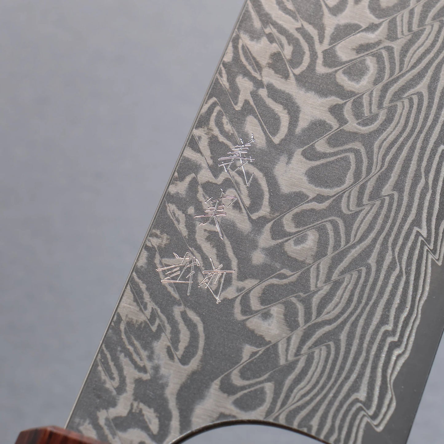 Thương hiệu Yoshimi Kato thép SG2 màu đen Damascus Dao đa năng chuyên dụng Gyuto 210mm chuôi dao gỗ cẩm lai (Vòng ngọc lam đỏ)