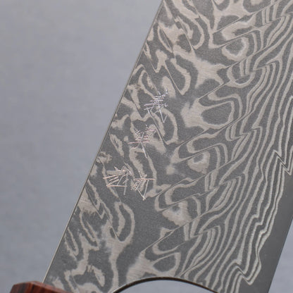 Thương hiệu Yoshimi Kato thép SG2 màu đen Damascus Dao đa năng chuyên dụng Gyuto 210mm chuôi dao gỗ cẩm lai (Vòng ngọc lam đỏ)