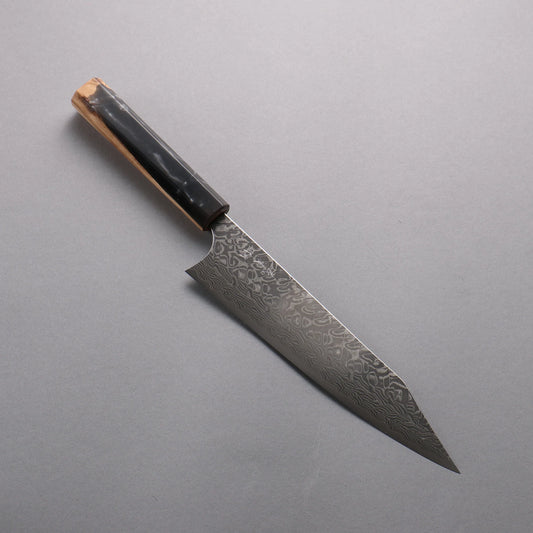 Thương hiệu Yoshimi Kato SG2 Thép Damascus màu đen Dao đa năng Kiritsuke Gyuto 210mm chuôi dao nhựa đá cẩm thạch trắng ô liu và đen