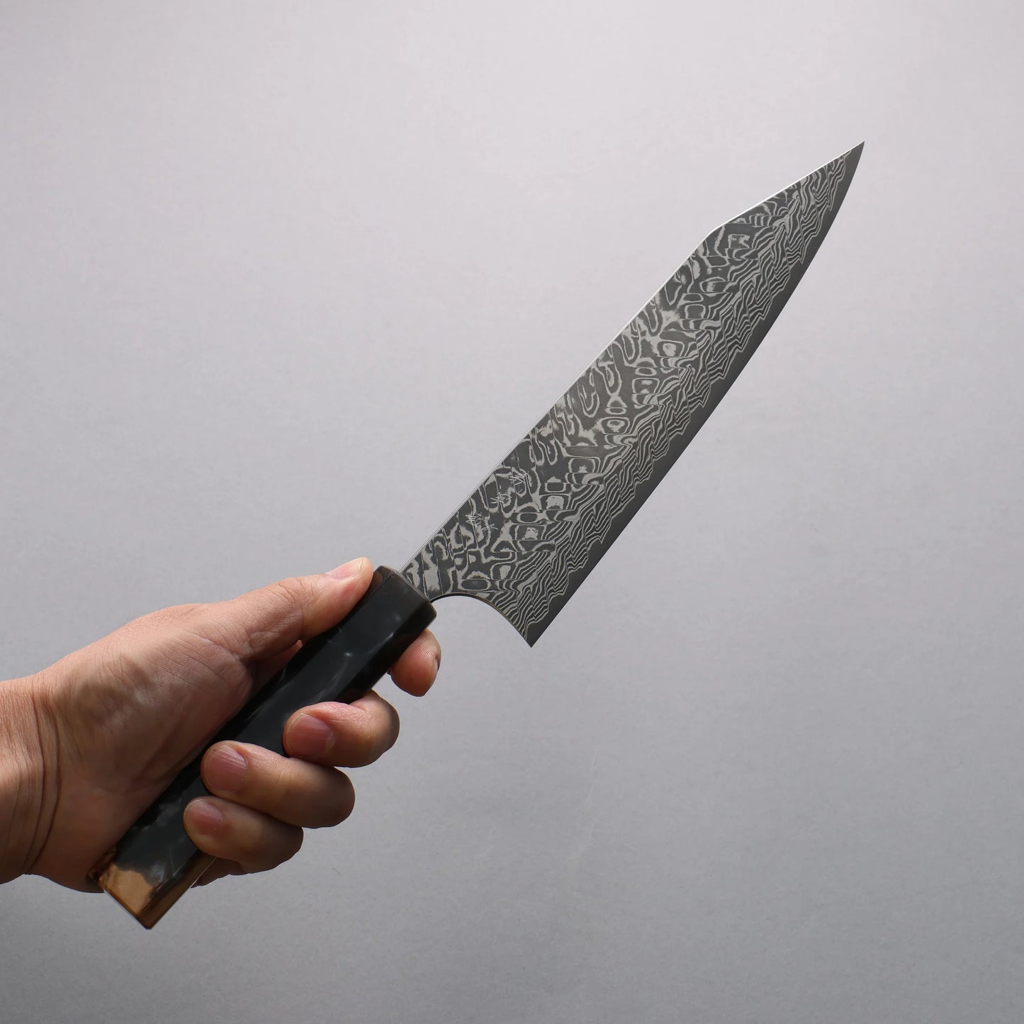 Thương hiệu Yoshimi Kato SG2 Thép Damascus màu đen Dao đa năng Kiritsuke Gyuto 210mm chuôi dao nhựa đá cẩm thạch trắng ô liu và đen