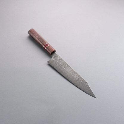 Thương hiệu Yoshimi Kato thép SG2 màu đen Damascus Dao đa năng chuyên dụng Kiritsuke Gyuto 210mm chuôi dao gỗ hồng sắc (Vòng ngọc lam đỏ)