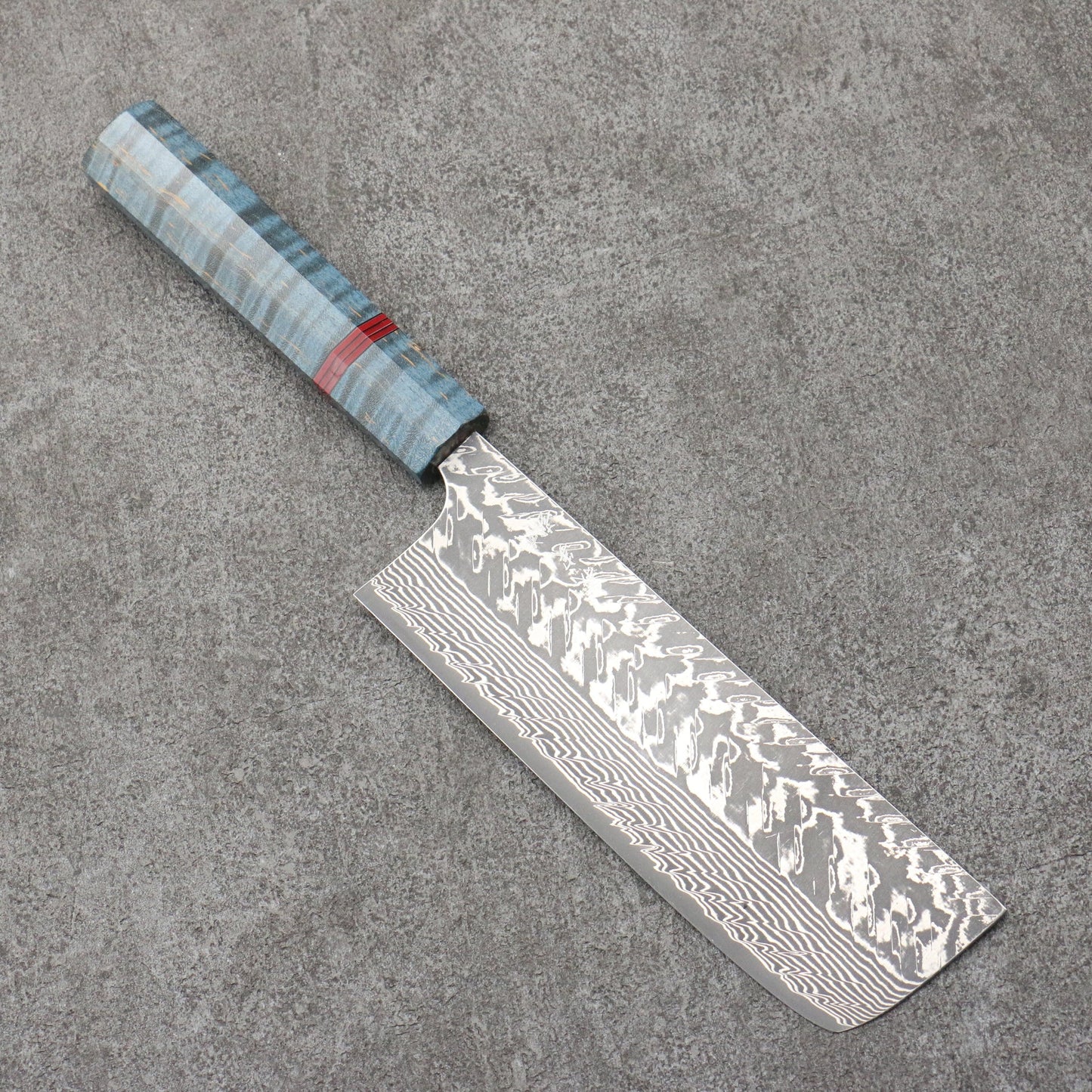 Free ship - Thương hiệu Yoshimi Kato SG2 Thép Damascus đen Dao thái rau chuyên dụng Nakiri 165mm chuôi dao gỗ Stabilized (một loại gỗ được kết hợp độc đáo giữa gỗ tự nhiên và nhựa Thông)