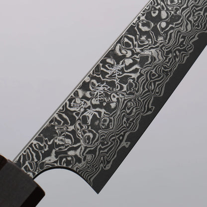 Thương hiệu Yoshimi Kato SG2 Thép Damascus đen Dao nhỏ đa năng Petty 150mm chuôi dao gỗ tần bì (vòng trắng)