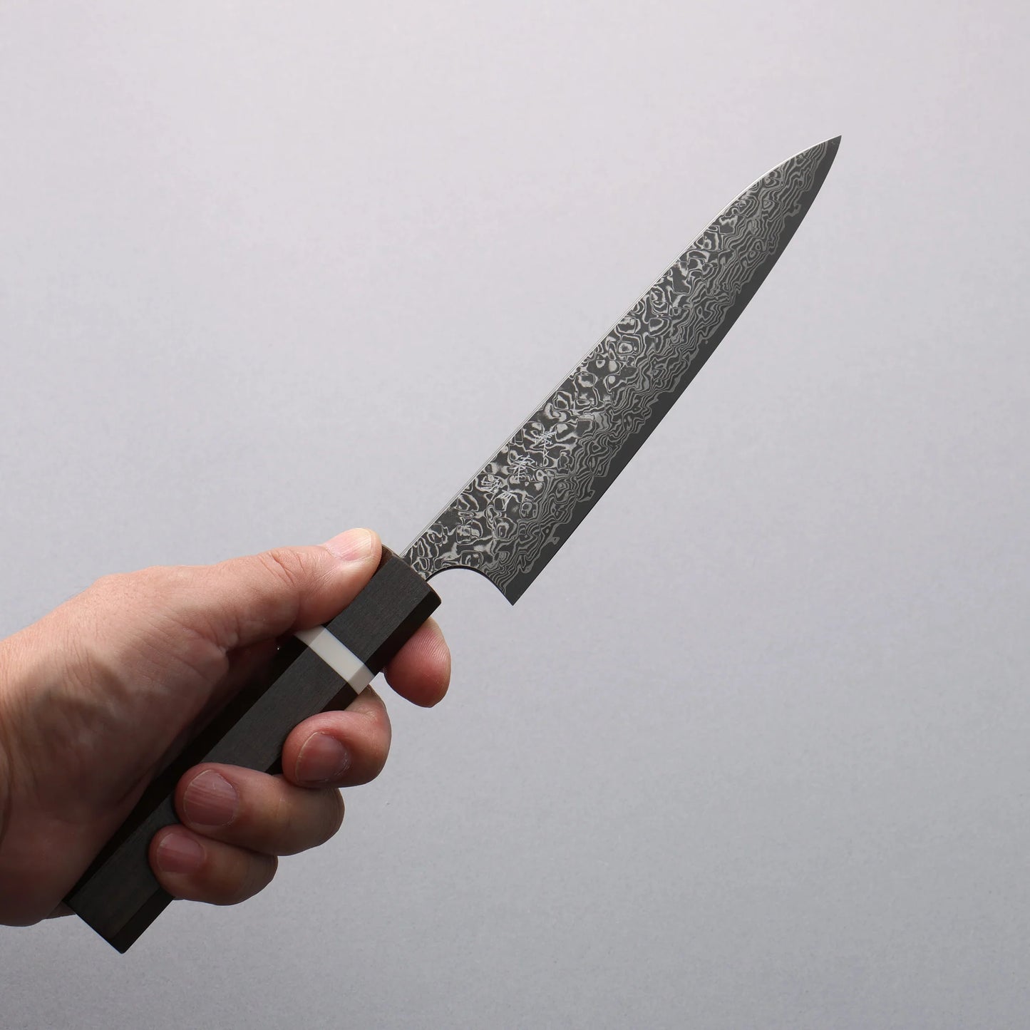 Thương hiệu Yoshimi Kato SG2 Thép Damascus đen Dao nhỏ đa năng Petty 150mm chuôi dao gỗ tần bì (vòng trắng)