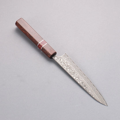 Thương hiệu Yoshimi Kato SG2 Thép Damascus đen Dao nhỏ đa năng Petty 150mm chuôi dao gỗ hồng sắc (vòng ngọc lam đỏ)