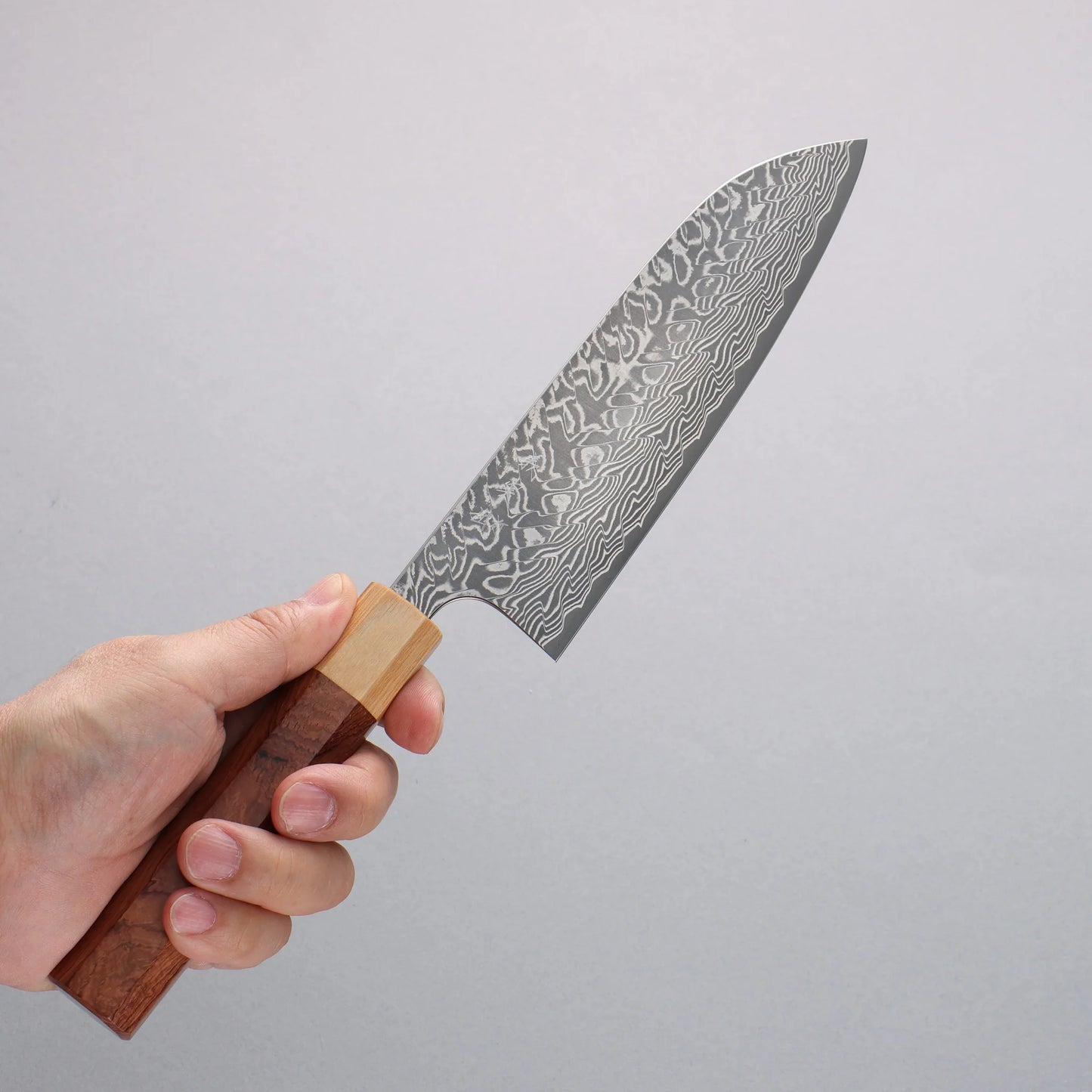 Thương hiệu Yoshimi Kato SG2 Thép Damascus đen Dao đa năng Santoku 170mm chuôi dao gỗ Honduras