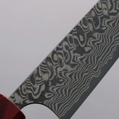 Thương hiệu Yoshimi Kato SG2 Thép Damascus đen Dao đa năng Bunka loại nhỏ 130mm chuôi dao Honduras (bọc: ván ép màu đỏ)