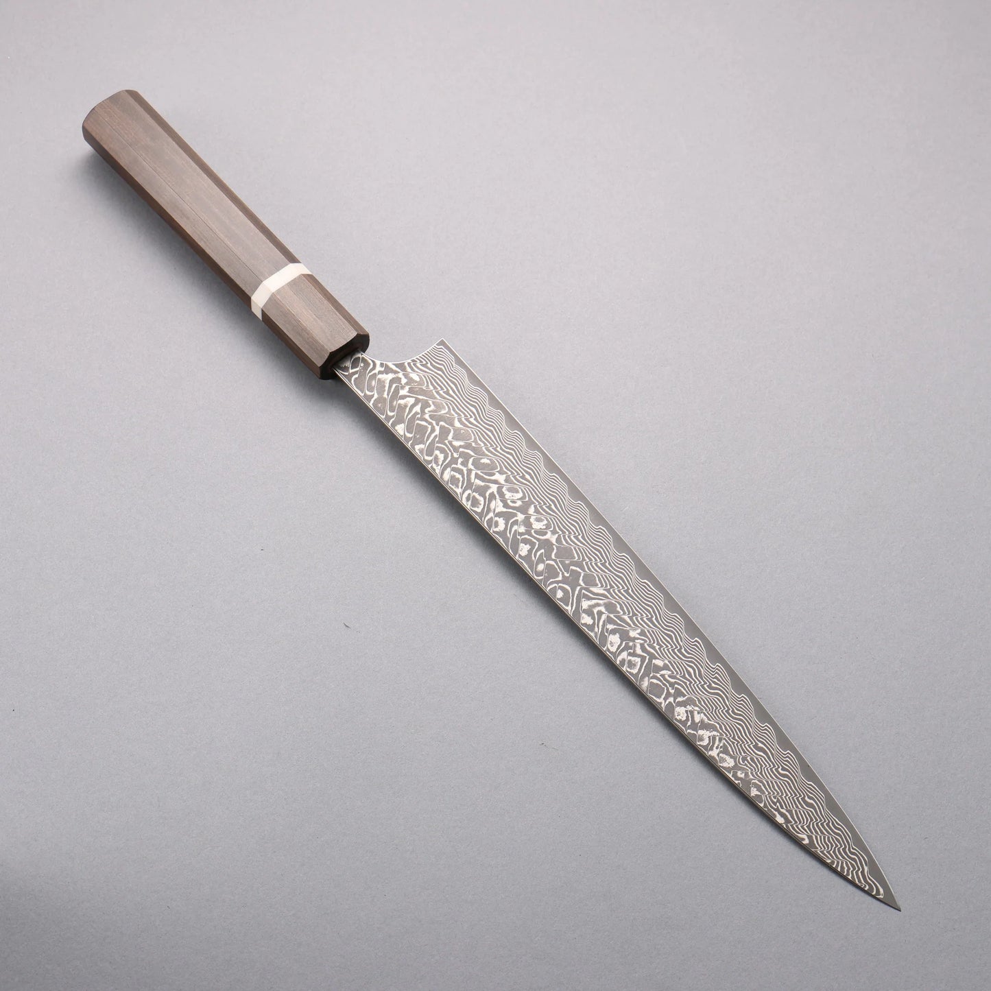 Thương hiệu Yoshimi Kato SG2 Thép Damascus đen Dao lọc gân chuyên dụng Sujihiki 270mm chuôi dao gỗ tần bì (vòng trắng)