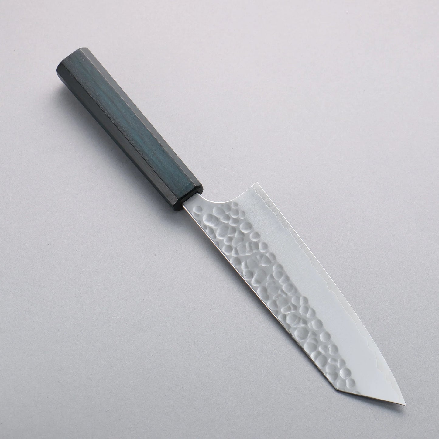 Thương hiệu Yoshimi Kato SG2 vân búa đục đặc biệt Rèn thủ công (hình tròn) Dao đa năng Bunka 170mm chuôi dao gỗ sồi (nhuộm chàm)