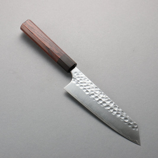 Thương hiệu Yoshimi Kato SG2 vân búa Rèn thủ công (hình tròn) Dao đa năng Bunka 170mm chuôi dao gỗ hồng sắc (mõm: gỗ mun)