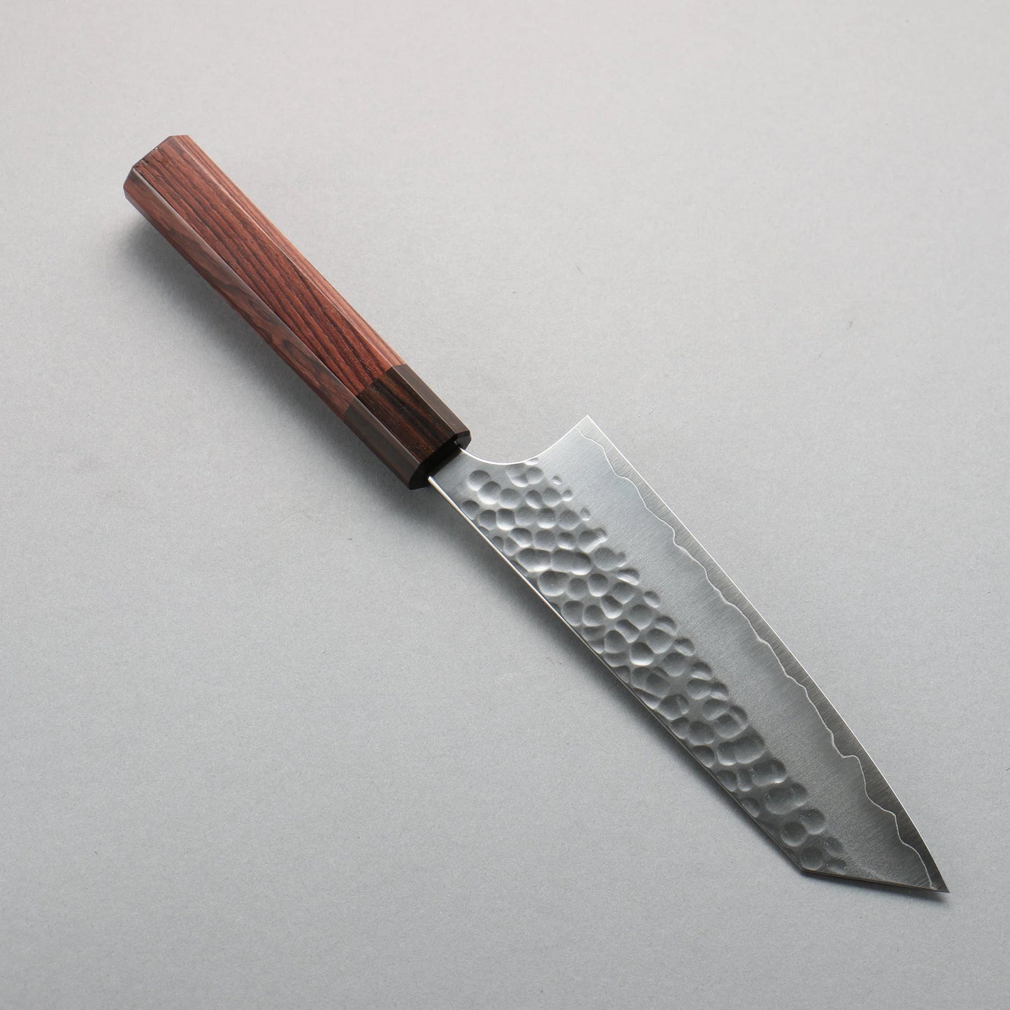 Thương hiệu Yoshimi Kato SG2 vân búa Rèn thủ công (hình tròn) Dao đa năng Bunka 170mm chuôi dao gỗ hồng sắc (mõm: gỗ mun)