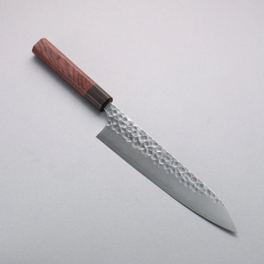 Thương hiệu Yoshimi Kato thép SG2 vân búa đục đặc biệt (Tròn) Dao đa năng Gyuto 210mm chuôi dao gỗ cẩm lai (Mõm: Gỗ mun)