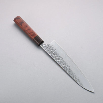 Thương hiệu Yoshimi Kato thép SG2 vân búa đục đặc biệt (Tròn) Dao đa năng Gyuto 210mm chuôi dao gỗ cẩm lai (Mõm: Gỗ mun)