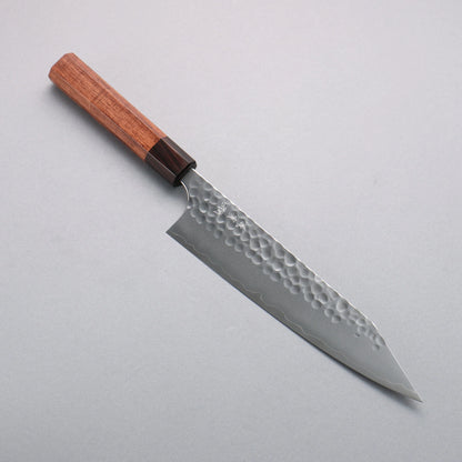 Thương hiệu Yoshimi Kato thép SG2 vân búa đục đặc biệt (Tròn) Dao đa năng Kiritsuke Gyuto 210mm chuôi dao gỗ cẩm lai (Mõm: Gỗ mun)