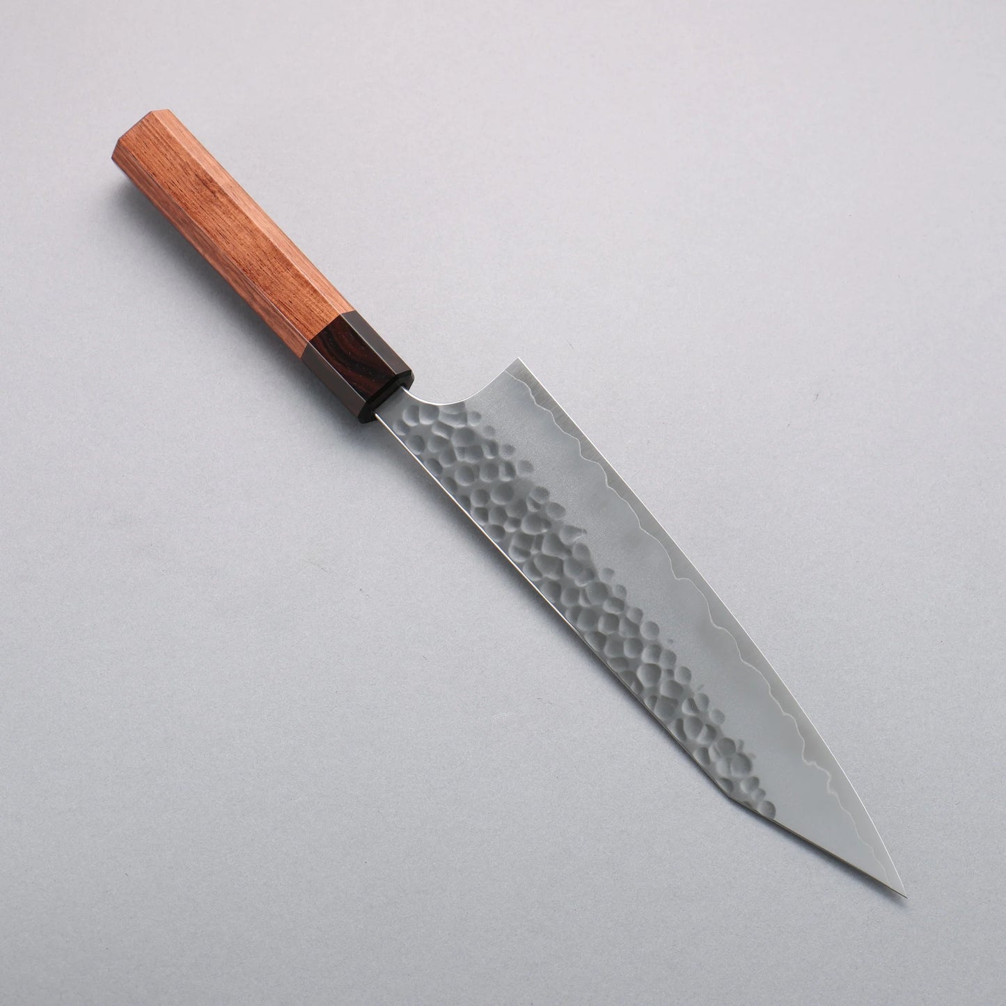 Thương hiệu Yoshimi Kato thép SG2 vân búa đục đặc biệt (Tròn) Dao đa năng Kiritsuke Gyuto 210mm chuôi dao gỗ cẩm lai (Mõm: Gỗ mun)