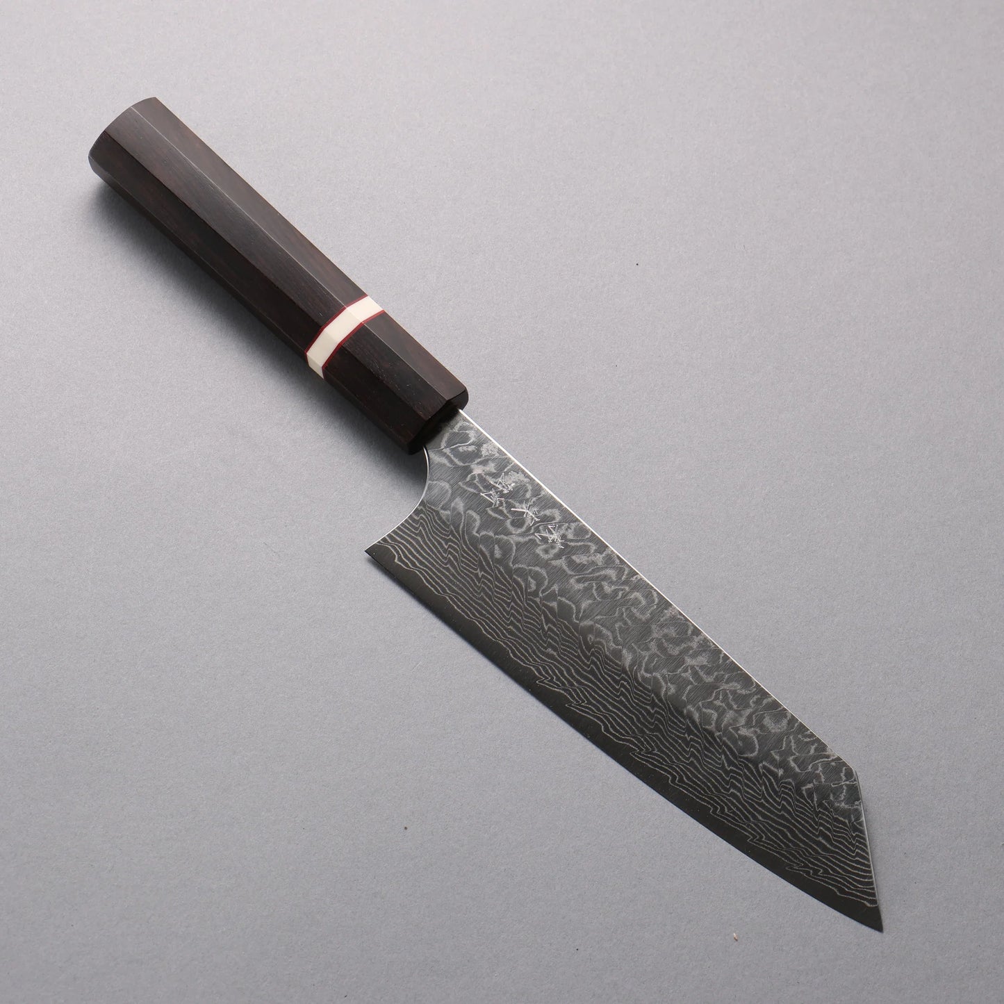 Thương hiệu Yoshimi Kato SG2 Thép Damascus Đánh bóng hoàn thiện Dao đa năng Bunka 170mm chuôi dao gỗ mun (vòng trắng)