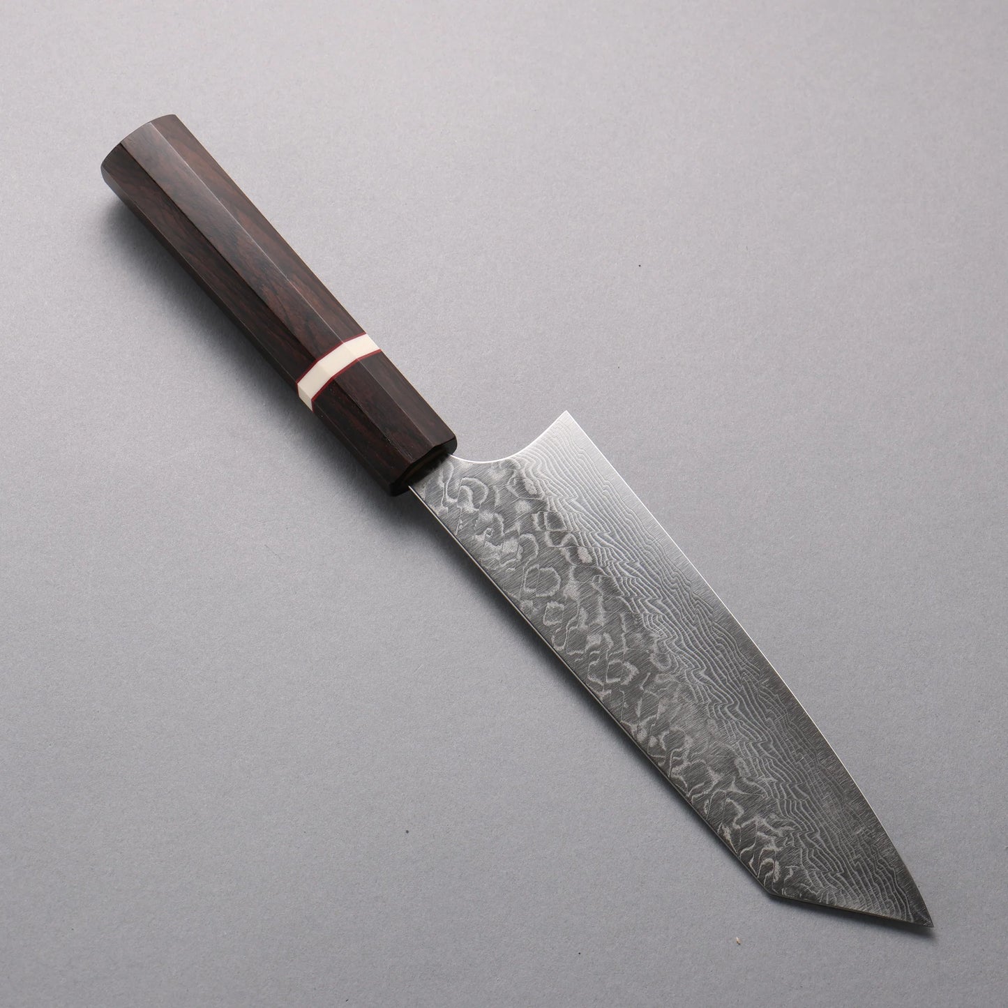 Thương hiệu Yoshimi Kato SG2 Thép Damascus Đánh bóng hoàn thiện Dao đa năng Bunka 170mm chuôi dao gỗ mun (vòng trắng)