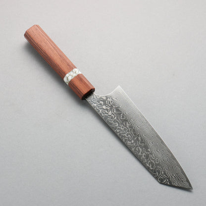 Thương hiệu Yoshimi Kato SG2 Thép Damascus Đánh bóng hoàn thiện Dao đa năng Bunka 170mm chuôi dao gỗ hồng mộc (có vòng ngọc lam trắng)