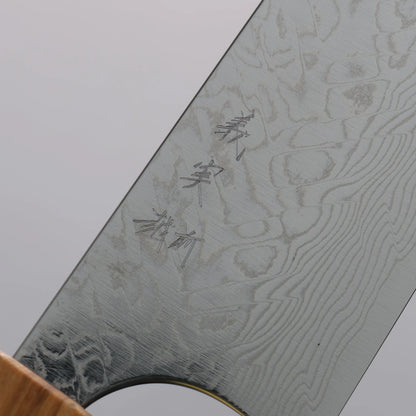 Thương hiệu Yoshimi Kato SG2 Thép Damascus dao đánh bóng hoàn thiện Dao đa năng chuyên dụng Gyuto 210mm chuôi dao bằng nhựa màu ô liu và xanh lá cây