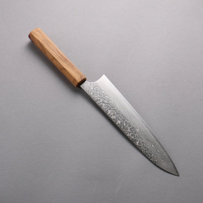 Thương hiệu Yoshimi Kato SG2 thép Damascus dao đánh bóng hoàn thiện Dao đa năng Gyuto 210mm chuôi dao bằng nhựa màu ô liu và đỏ