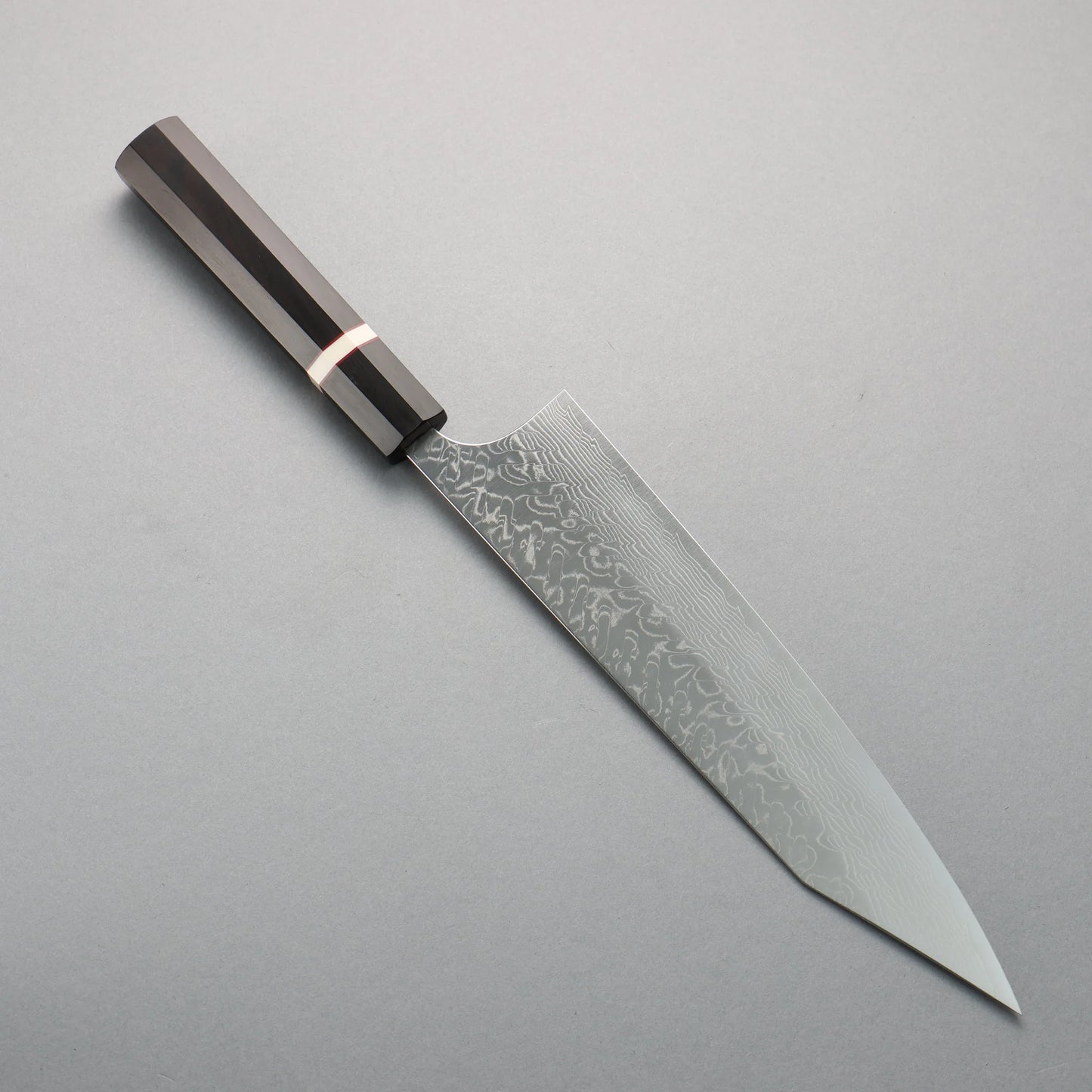 Thương hiệu Yoshimi Kato SG2 Thép Damascus Đánh bóng hoàn thiện Dao đa năng Kiritsuke Gyuto 240mm chuôi dao gỗ mun (vòng trắng)