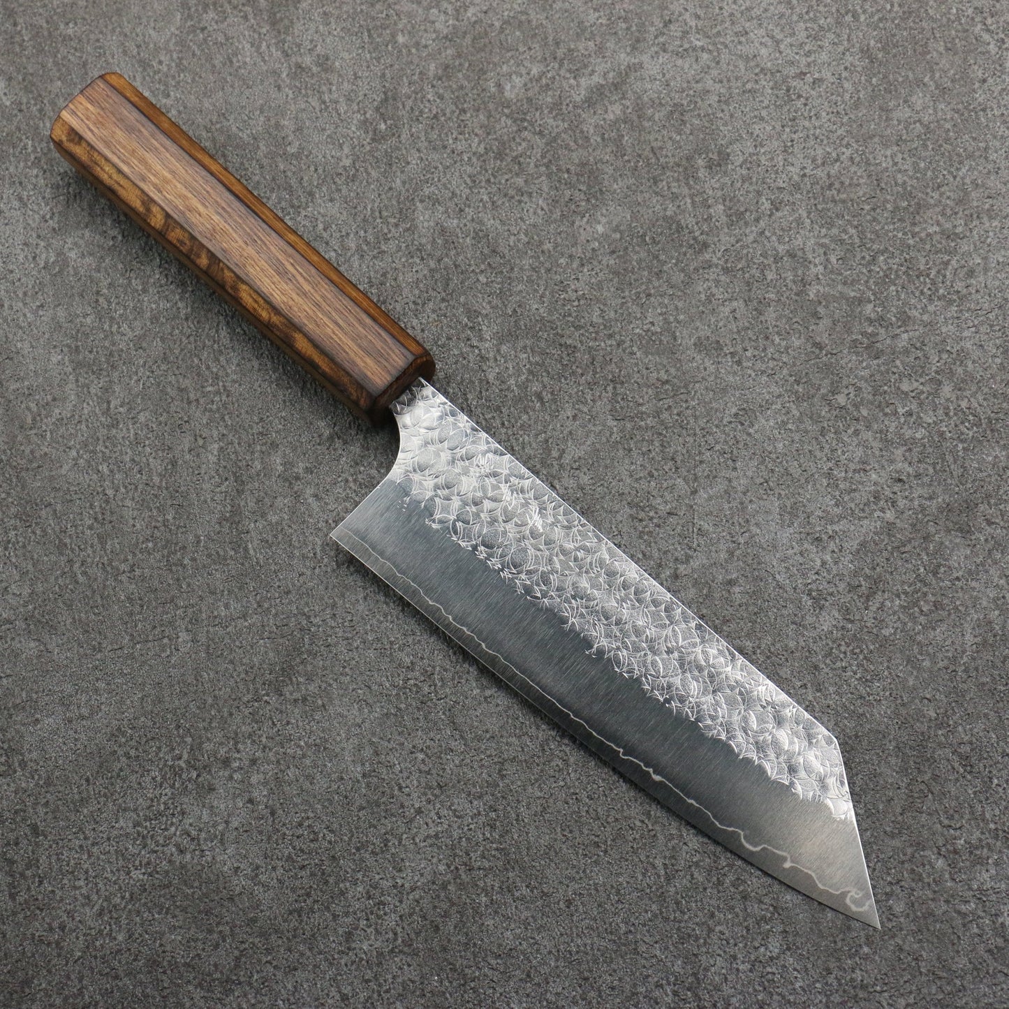 Thương hiệu Yoshimi Kato mặt nước Mizusurface Thép SG2 vân búa Dao đa năng Bunka 170MM chuôi dao gỗ Kashiyaki