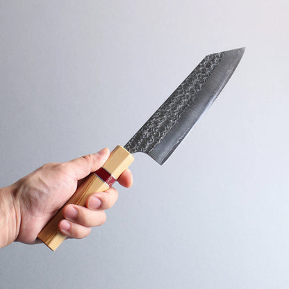 Thương hiệu Yoshimi Kato Mizusurface SG2 vân búa Dao đa năng Bunka Knife 170mm chuôi dao Olive (vòng ngọc lam đỏ)