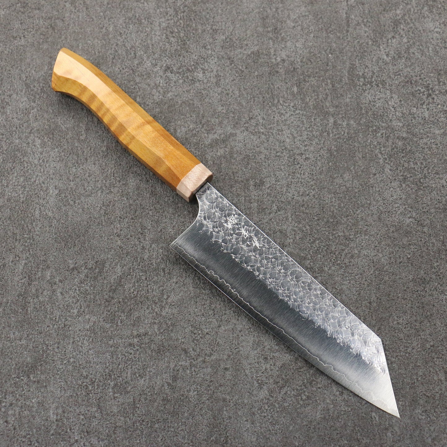 Thương hiệu Yoshimi Kato dòng mặt nước thép SG2 vân búa Dao đa năng Bunka Knife 170MM chuôi dao kiểu phương Tây (màu vàng)