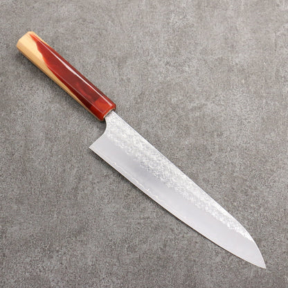 Thương hiệu Yoshimi Kato Mặt nước thép SG2 vân búa dao rèn thủ công Dao đa năng Gyuto 210mm chuôi dao gỗ ô liu và nhựa đỏ