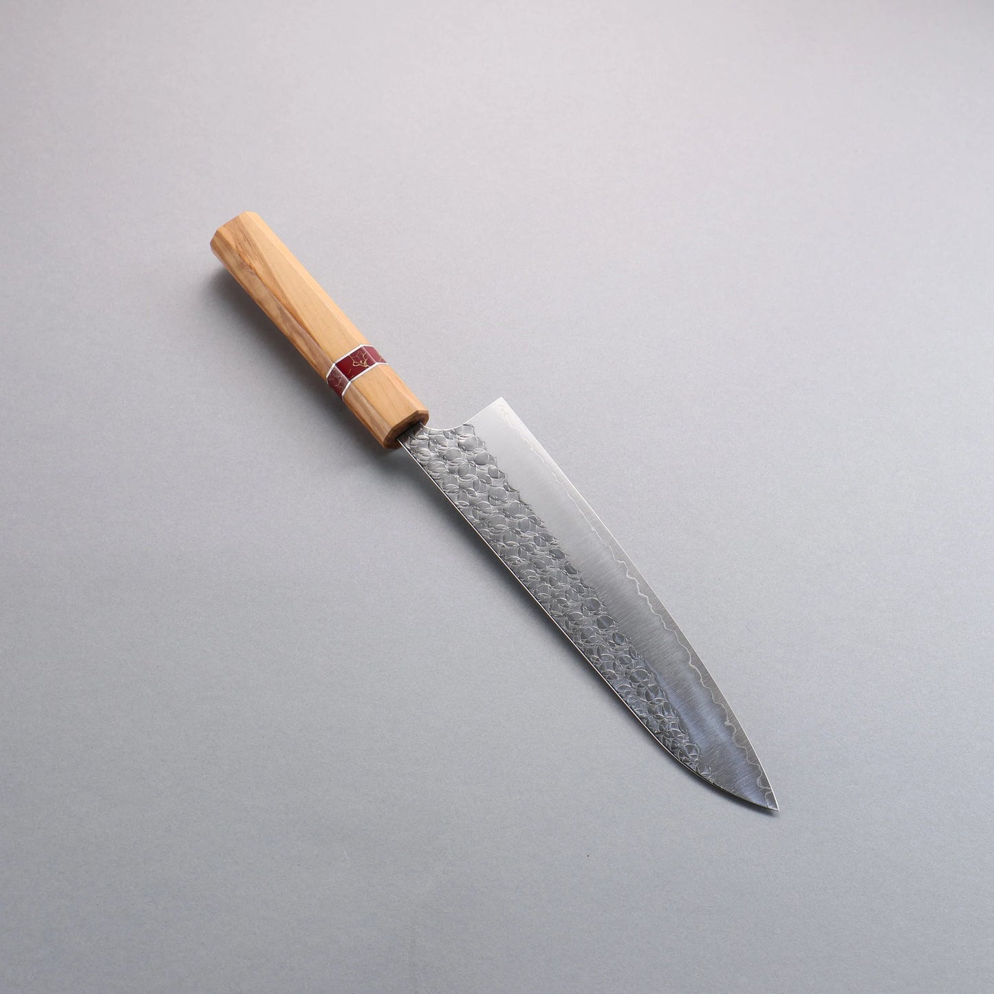 Thương hiệu Yoshimi Kato Mặt nước thép SG2 Dao rèn thủ công Dao Nhật Dao đa năng Gyuto 210mm chuôi dao gỗ ô liu (vòng ngọc lam màu đỏ)